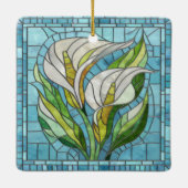 Calla Lily Mosaic Art Keramikornament (Rückseite)