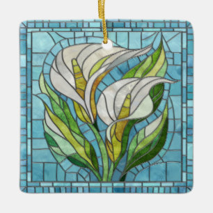 Calla Lily Mosaic Art Keramikornament
