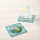 Calla Lily Mosaic Art Rechteckiger Pappuntersetzer (Vor Ort)