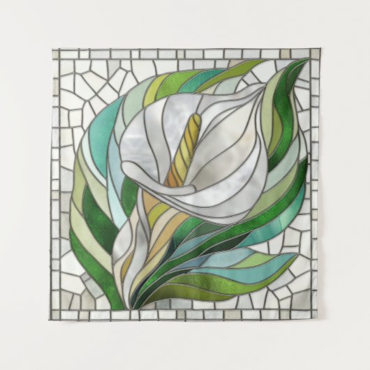 Calla Lily Mosaic Art Wandteppich (Vorderseite)