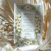 Calla Lily Muslim Wedding Art Nouveau Mucha Einladung