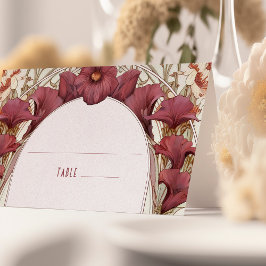 Calla Lily Name Hochzeitstisch Vintag Jugendstil Platzkarte