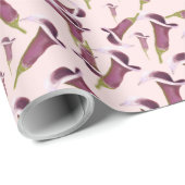Calla Lily Nightlife Geschenkpapier (Rolleneckpunkt)