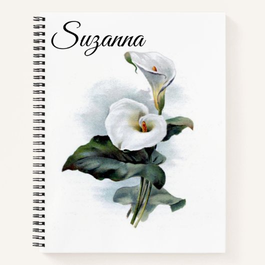 Calla Lily Notebook Notizblock (Vorderseite)