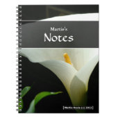 Calla Lily Notebook Notizblock (Vorderseite)