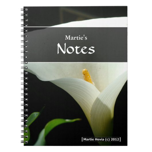 Calla Lily Notebook Notizblock (Vorderseite)