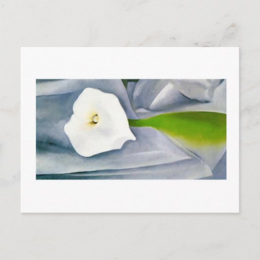 Calla Lily on Gray, Georgia O'Keeffe Postkarte (Vorderseite)
