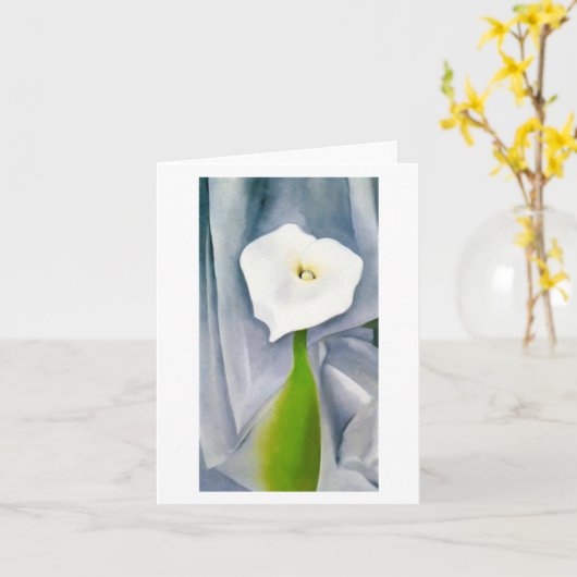 Calla Lily on Gray von Georgia O'Keeffe, Karte (Gelbe Blume)