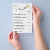 Calla Lily Over oder Under Brautparty Spielkarte Flyer (Handgriff)