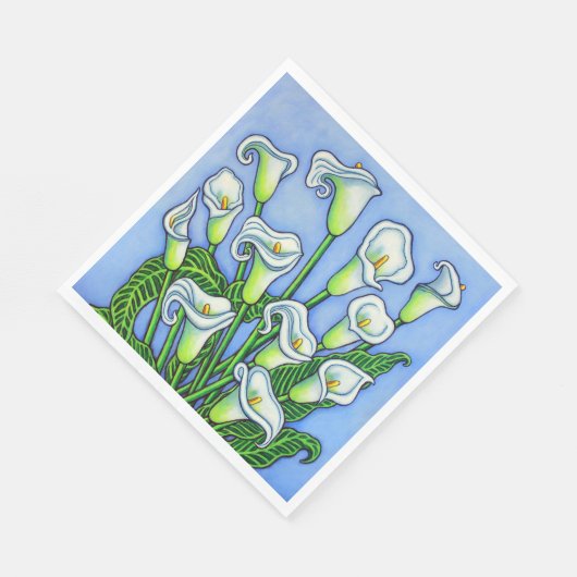 Calla Lily Paper Napkins Serviette (Ecke)