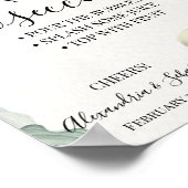 Calla Lily Pimp Ihr Prosecco Brautparty Zeichen Poster (Ecke)