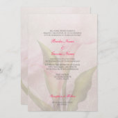 Calla Lily Pink 2 Hochzeit Einladung (Vorne/Hinten)