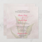 Calla Lily Pink 2 Hochzeit Einladung (Vorne/Hinten)