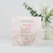 Calla Lily Pink 2 Hochzeit Einladung (Stehend Vorderseite)