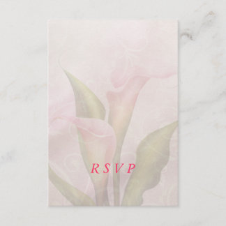 Calla Lily Pink RSVP Card
