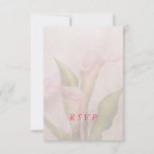 Calla Lily Pink RSVP Card (Vorderseite)
