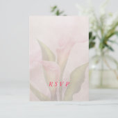 Calla Lily Pink RSVP Card (Stehend Vorderseite)