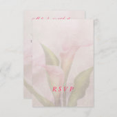 Calla Lily Pink RSVP Card (Vorne/Hinten)