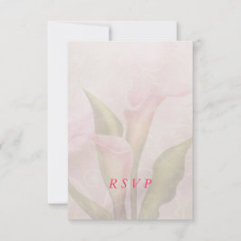 Calla Lily Pink RSVP Card Karte