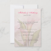 Calla Lily Pink RSVP Card Karte (Rückseite)