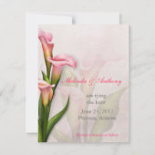 Calla Lily Pink Save the Date (Rückseite)