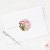 Calla Lily Pink Save the Date Umschlag Aufkleber (Umschlag)