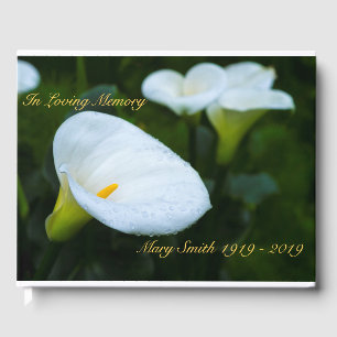 Calla Lily Raindrop Gästebuch