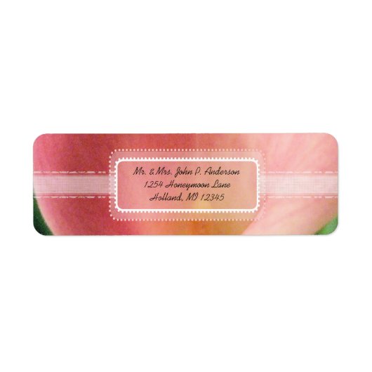 Calla Lily Retrun Address Label (Vorne)