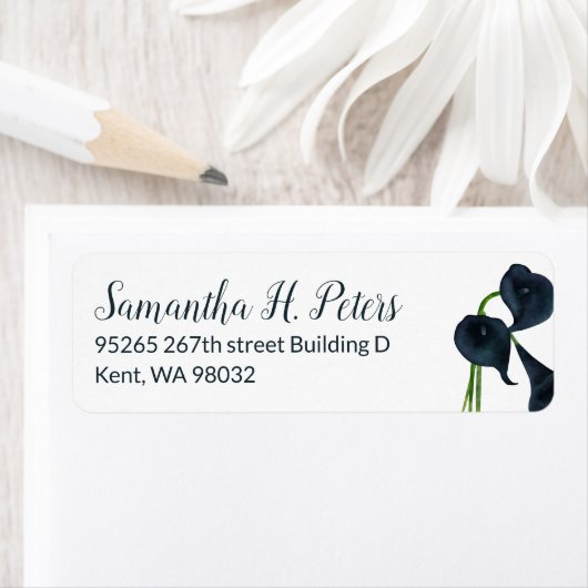 Calla Lily Return Address Label (Insitu)