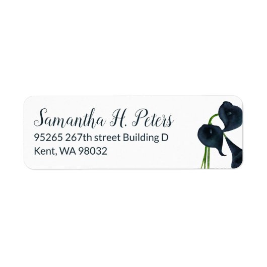 Calla Lily Return Address Label (Vorne)