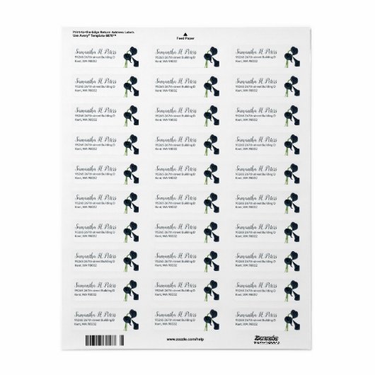 Calla Lily Return Address Label (Vorne)