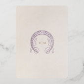 Calla Lily Rose Gold Foil Hochzeit Einladung Mucha (Rückseite)