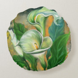 Calla Lily Round Pillow Rundes Kissen