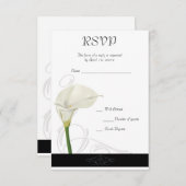 Calla Lily RSVP Card (Vorne/Hinten)