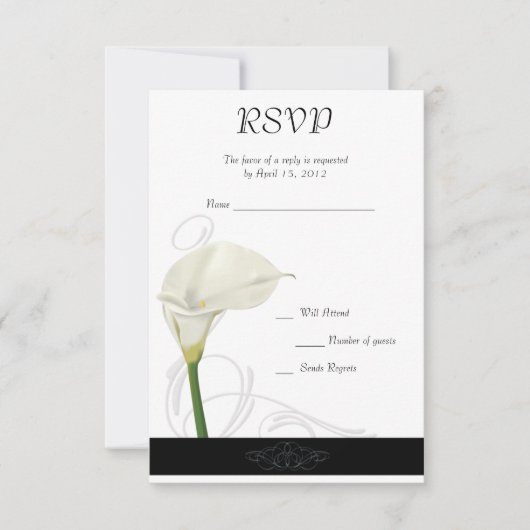 Calla Lily RSVP Card Karte (Vorderseite)