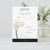 Calla Lily RSVP Card Karte (Stehend Vorderseite)