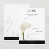 Calla Lily RSVP Card Karte (Vorne/Hinten)
