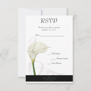 Calla Lily RSVP Card Karte