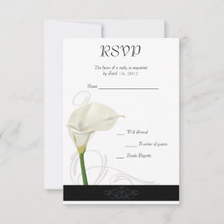 Calla Lily RSVP Card Karte