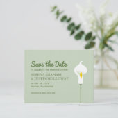 Calla Lily Save the Date (Stehend Vorderseite)