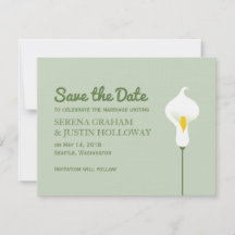 Calla Lily Save the Date