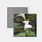 Calla Lily Save the Date! Magnet (Vorderseite/Rückseite)