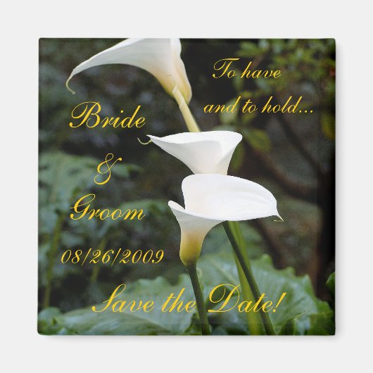 Calla Lily Save the Date! Magnet (Vorne)