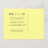 Calla Lily Save the Date Postcard Ankündigungspostkarte (Rückseite)