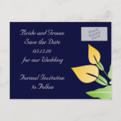 Calla Lily Save the Date Postcards Ankündigungspostkarte (Rückseite)