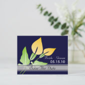 Calla Lily Save the Date Postcards Ankündigungspostkarte (Stehend Vorderseite)