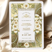 Calla Lily Save the Dates Art Nouveau Mucha Folieneinladung