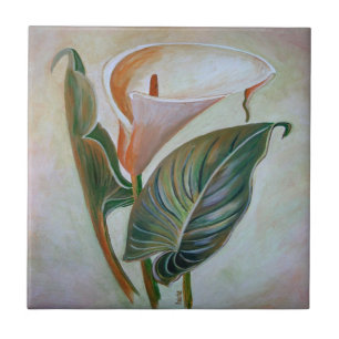 Calla Lily Schöne botanische Kunst Fliese