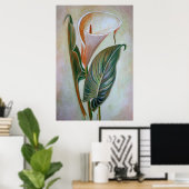Calla Lily Schöne botanische Kunst Poster (Heimbüro)