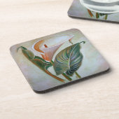 Calla Lily Schöne botanische Kunst Untersetzer (Linke Seite)